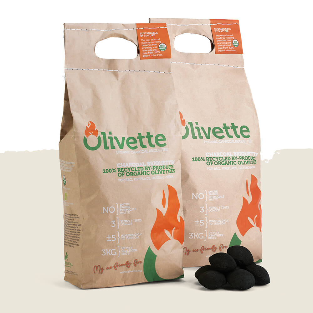 OLIVETTE Organic charcoal briquettes