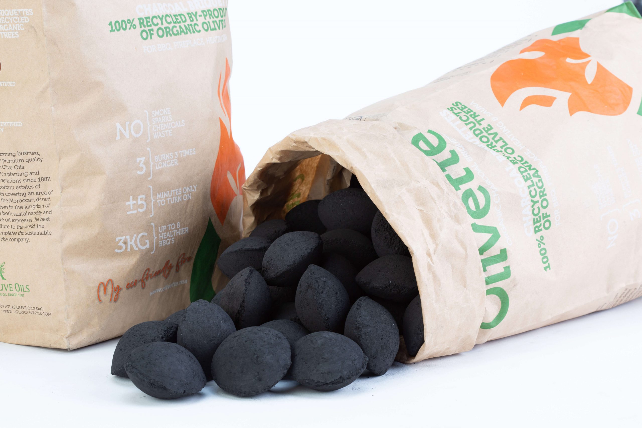 OLIVETTE Organic charcoal briquettes